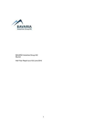 Thumbnail BAVARIA Industries Group AG Half-year Report 2016-h1
