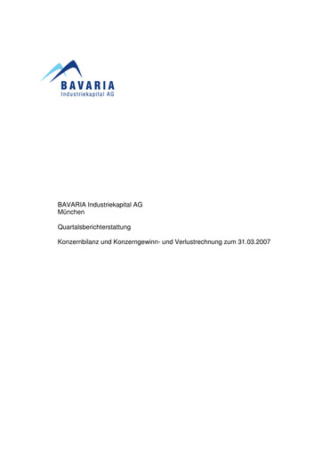 Thumbnail BAVARIA Industries Group AG Quarterly Report 2007-q1