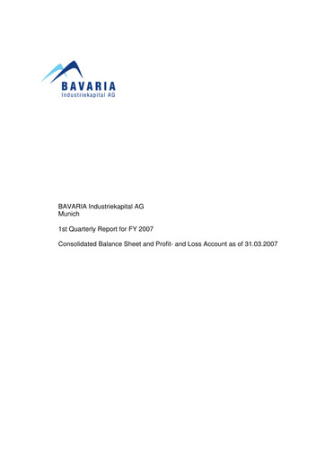 Thumbnail BAVARIA Industries Group AG Quarterly Report 2007-q1