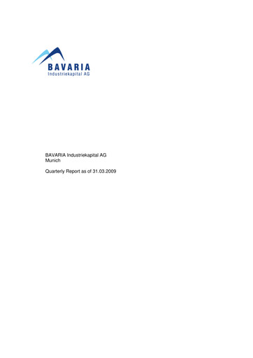 Thumbnail BAVARIA Industries Group AG Quarterly Report 2009-q1