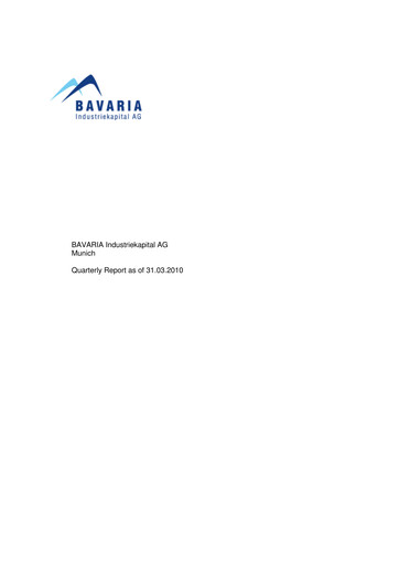 Thumbnail BAVARIA Industries Group AG Quarterly Report 2010-q1
