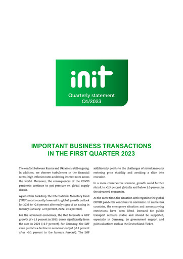 Thumbnail init innovation in traffic systems Quarterly Report 2023-q1