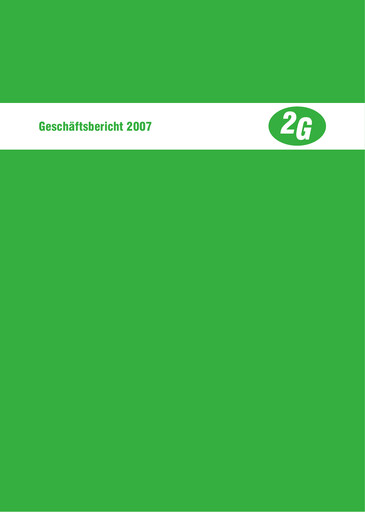 Miniature 2G Energy AG Rapport annuel 2007