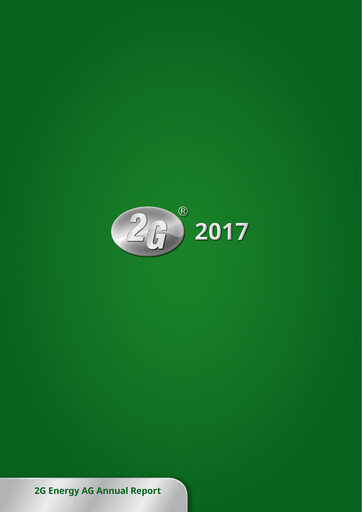 Miniature 2G Energy AG Rapport annuel 2017