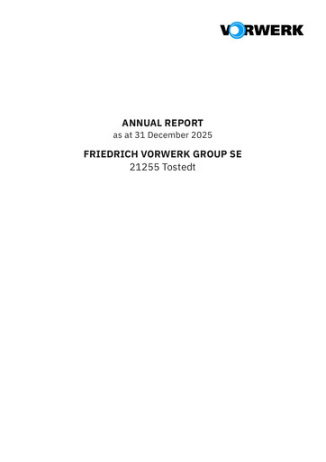 Miniature Friedrich Vorwerk Group Rapport annuel 2025
