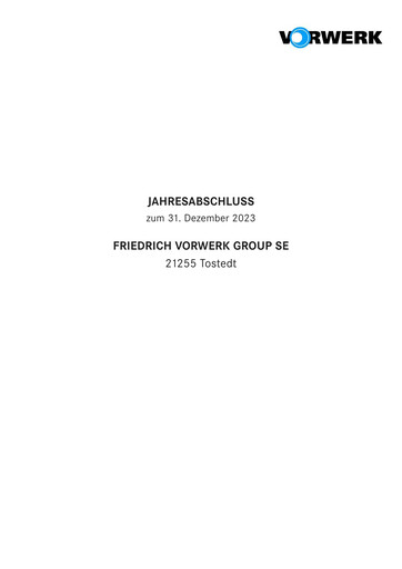 Thumbnail Friedrich Vorwerk Group Financial Statement 2023