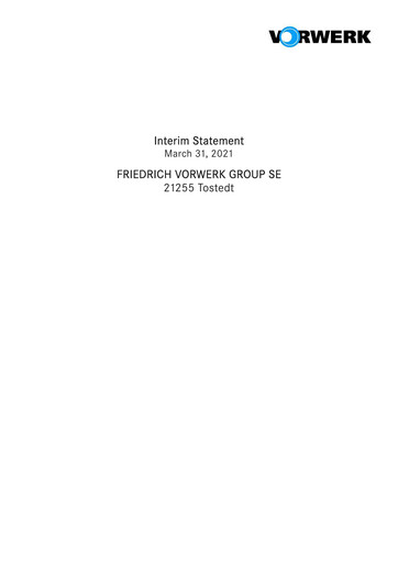 Thumbnail Friedrich Vorwerk Group Quarterly Report 2021-q1