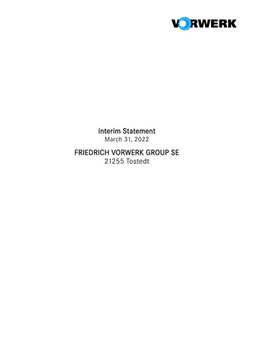 Thumbnail Friedrich Vorwerk Group Quarterly Report 2022-q1
