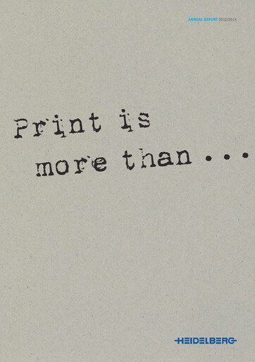 Thumbnail Heidelberger Druckmaschinen Annual Report 2012-2013