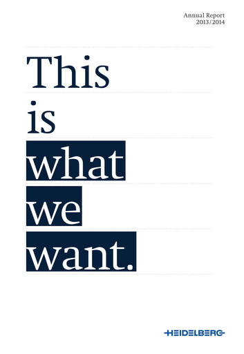 Thumbnail Heidelberger Druckmaschinen Annual Report 2013-2014