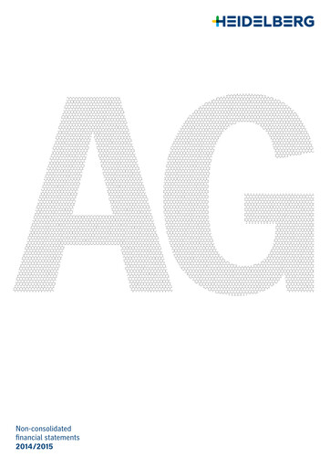 Thumbnail Heidelberger Druckmaschinen Financial Statement 2014-2015