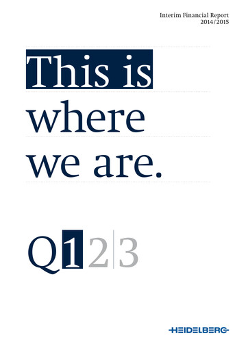 Thumbnail Heidelberger Druckmaschinen Quarterly Report 2014-q1
