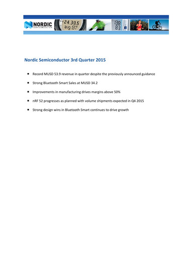 Vorschaubild Nordic Semiconductor
 Quartalsbericht 2015-q3