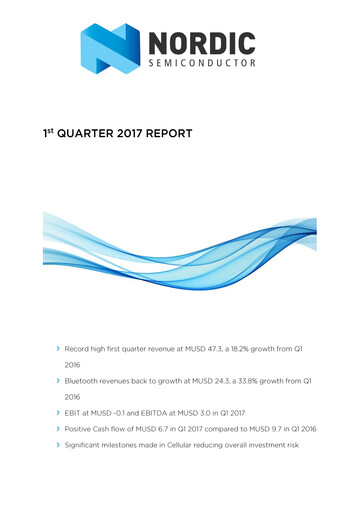 Vorschaubild Nordic Semiconductor
 Quartalsbericht 2017-q1