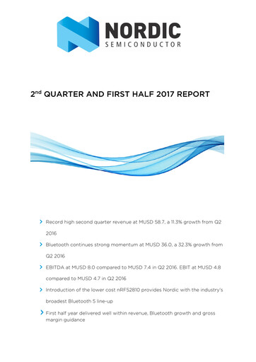 Vorschaubild Nordic Semiconductor
 Quartalsbericht 2017-q2