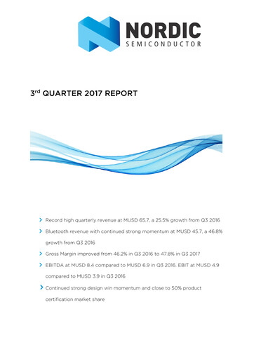 Vorschaubild Nordic Semiconductor
 Quartalsbericht 2017-q3
