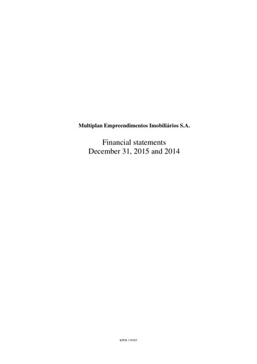 Thumbnail Multiplan Empreendimentos Imobiliários Financial Statement 2015