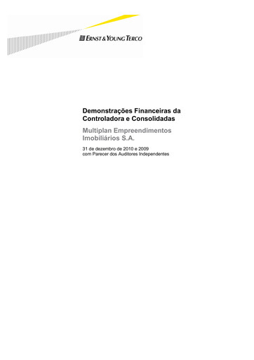 Thumbnail Multiplan Empreendimentos Imobiliários Financial Statement 2010