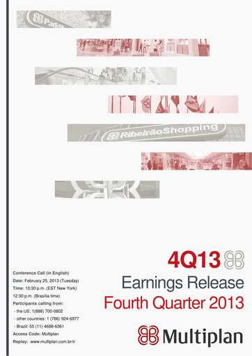 Thumbnail Multiplan Empreendimentos Imobiliários Quarterly Report 2013-q4