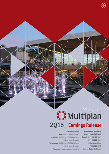 Thumbnail Multiplan Empreendimentos Imobiliários Quarterly Report 2015-q2