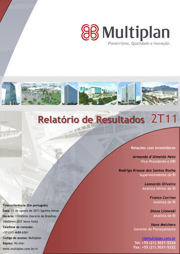Thumbnail Multiplan Empreendimentos Imobiliários Quarterly Report 2011-q2