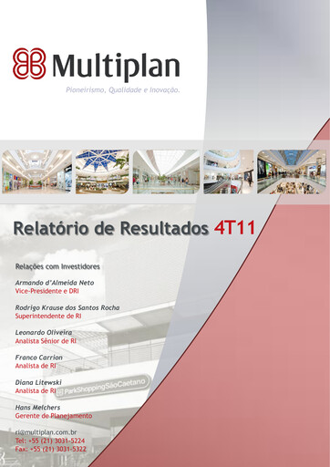 Thumbnail Multiplan Empreendimentos Imobiliários Quarterly Report 2011-q4