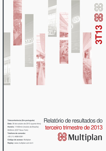Thumbnail Multiplan Empreendimentos Imobiliários Quarterly Report 2013-q3