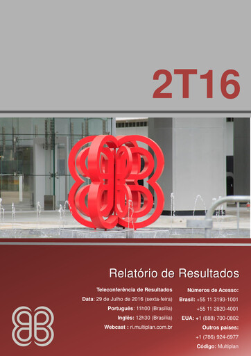 Thumbnail Multiplan Empreendimentos Imobiliários Quarterly Report 2016-q2
