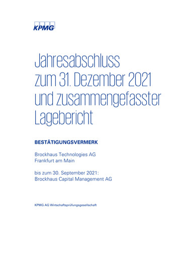 Thumbnail Brockhaus Technologies Financial Statement 2021