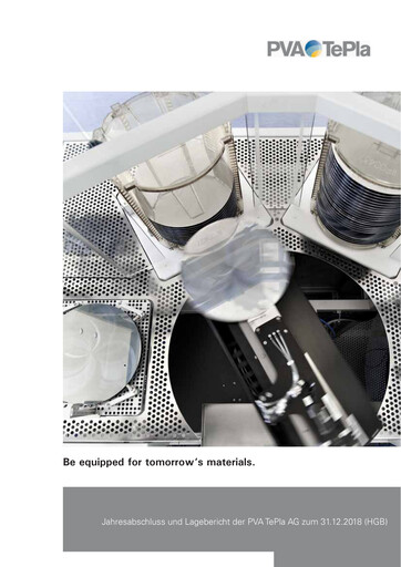 Miniature PVA TePla AG Bilan financier 2018