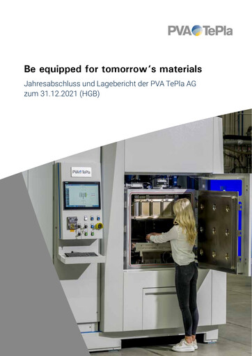 Miniature PVA TePla AG Bilan financier 2021