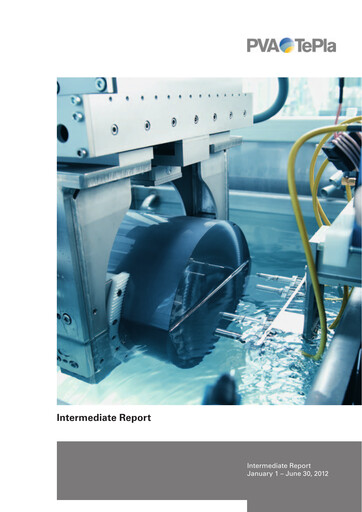 Miniature PVA TePla AG Rapport semestriel 2012-h1