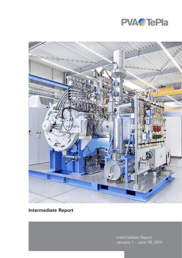 Miniature PVA TePla AG Rapport semestriel 2015-h1