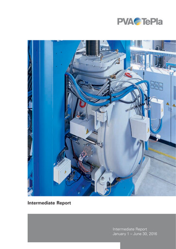 Miniature PVA TePla AG Rapport semestriel 2016-h1