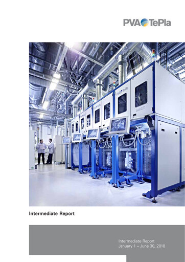 Miniature PVA TePla AG Rapport semestriel 2018-h1