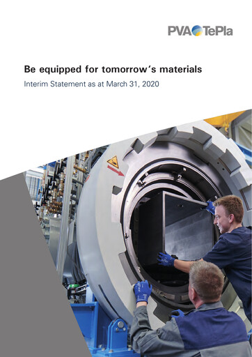 Miniature PVA TePla AG Rapport trimestriel 2020-q1