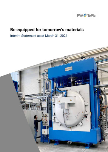 Miniature PVA TePla AG Rapport trimestriel 2021-q1