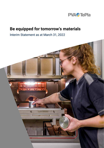 Miniature PVA TePla AG Rapport trimestriel 2022-q1