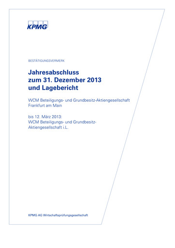 Thumbnail WCM Beteiligungs- und Grundbesitz Financial Statement 2013