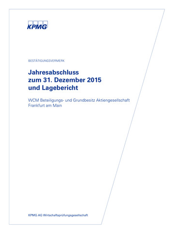 Thumbnail WCM Beteiligungs- und Grundbesitz Financial Statement 2015