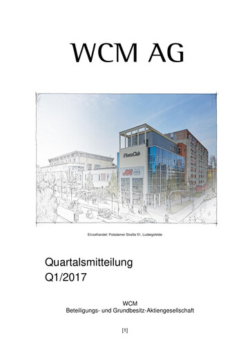 Miniature WCM Beteiligungs- und Grundbesitz Rapport trimestriel 2017-q1