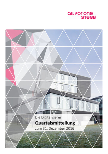 Thumbnail All for One Group Quarterly Report 2016-q1