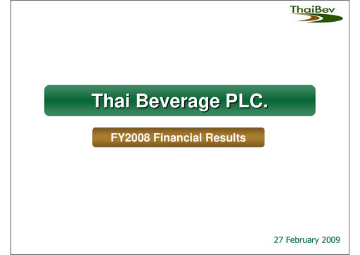 Thumbnail Thai Beverage
 Financial Report 2008