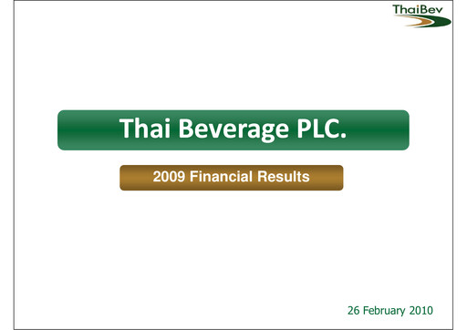 Thumbnail Thai Beverage
 Financial Report 2009
