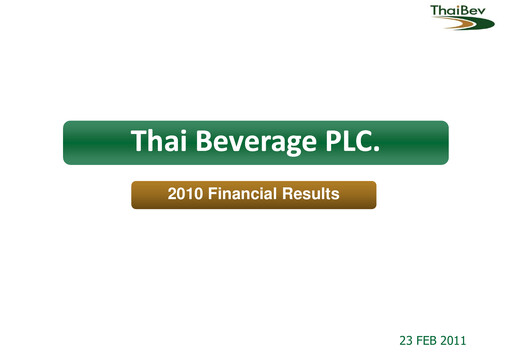 Thumbnail Thai Beverage
 Financial Report 2010