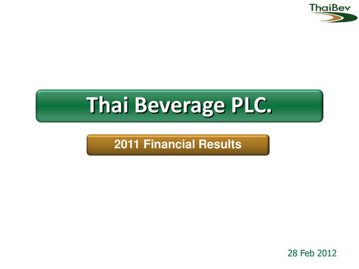 Thumbnail Thai Beverage
 Financial Report 2011