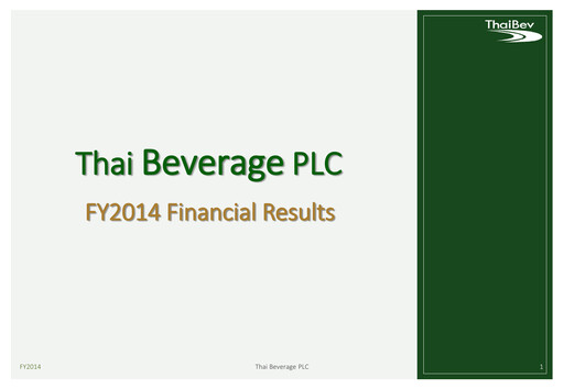 Thumbnail Thai Beverage
 Financial Report 2014