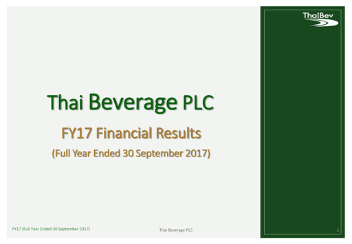 Thumbnail Thai Beverage
 Financial Report 2017