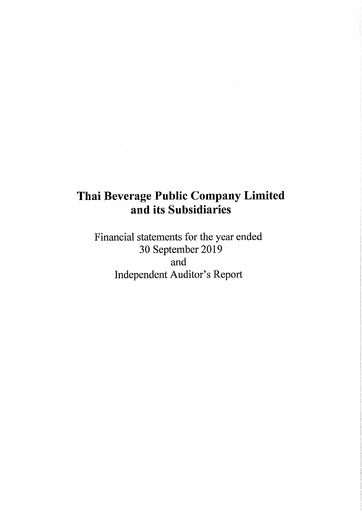 Thumbnail Thai Beverage
 Financial Statement fy2019