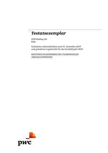 Thumbnail OVB Holding Financial Statement 2019